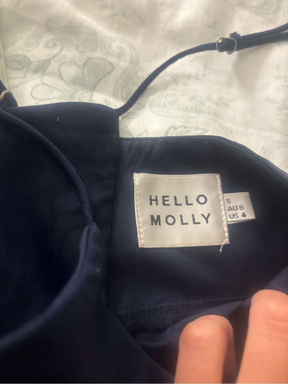 Hello Molly Dark Navy Slip Dress with Thin Straps